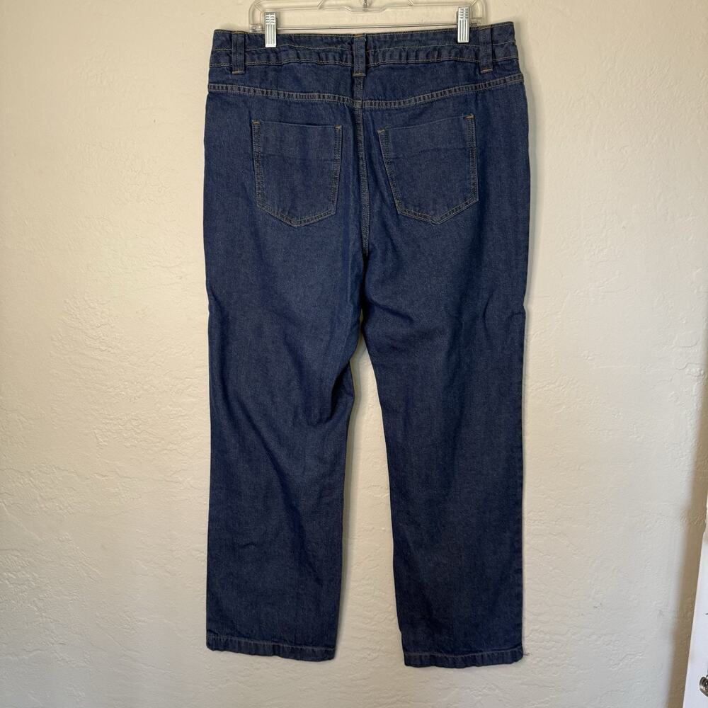 Woman Within jeans womens 16W blue denim stretch natural fit mid rise straight - Picture 4 of 8